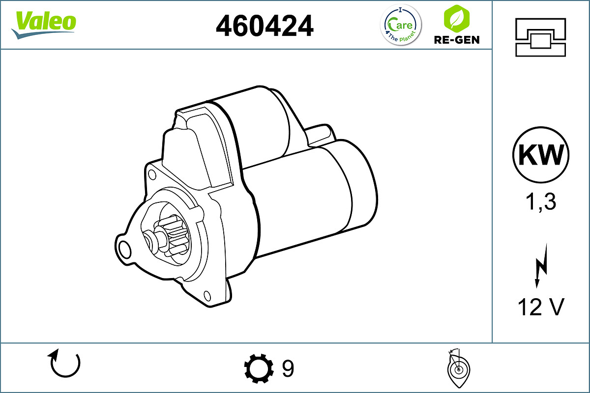 Motor de arranque VALEO ref. 460424