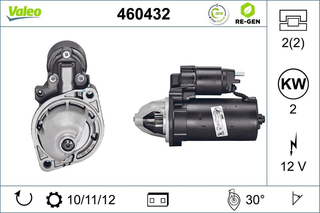 Motor de arranque (Arrancador) VALEO ref. 460432