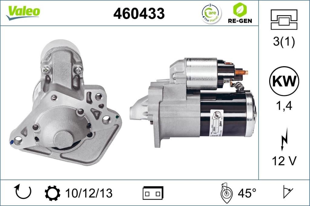 Motor de arranque (Arrancador) VALEO ref. 460433