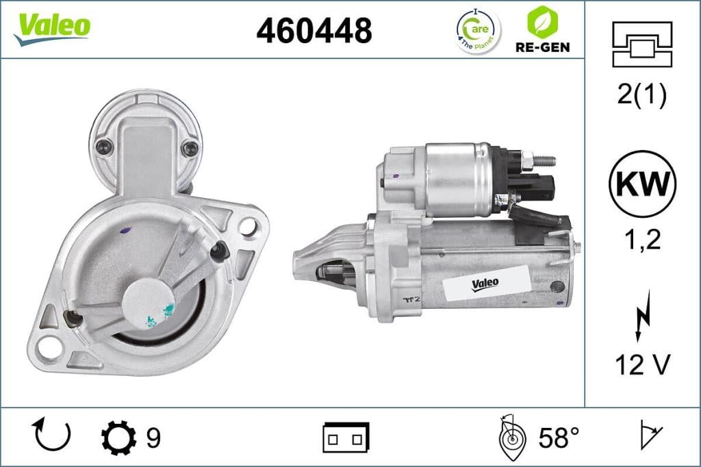 Démarreur VALEO ref. 460448