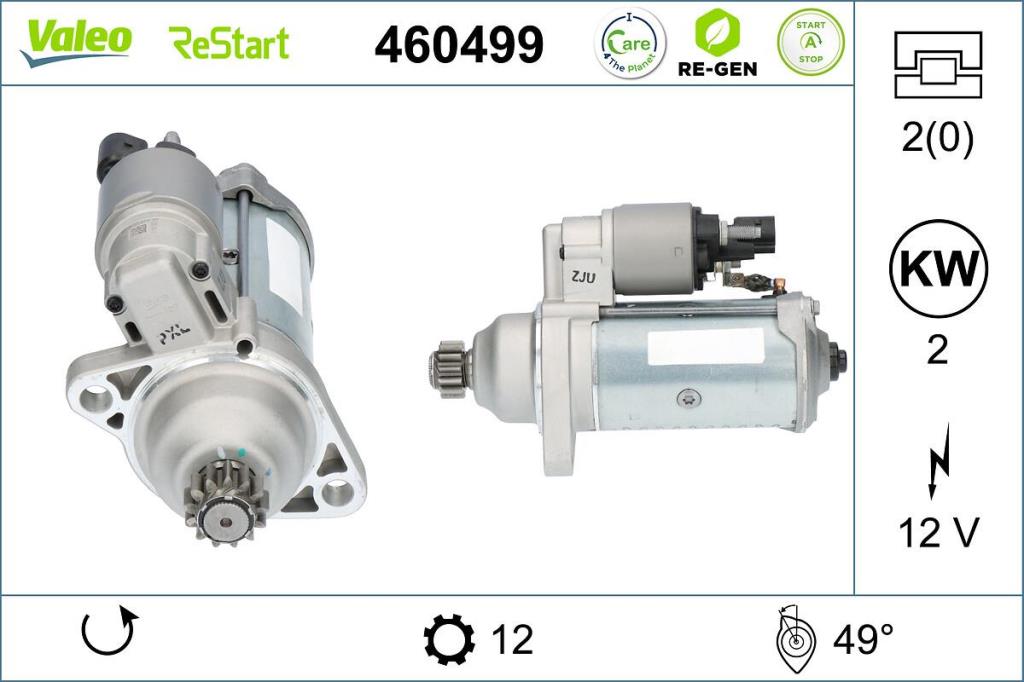 Motor de arranque (Arrancador) VALEO ref. 460499