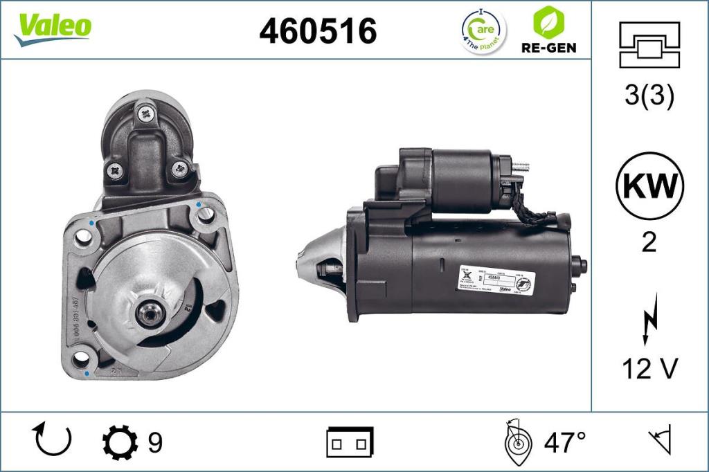 Démarreur VALEO ref. 460516