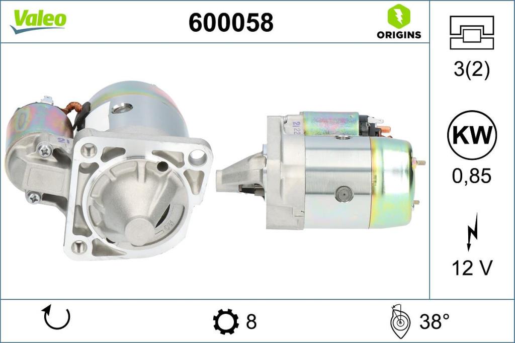 Motor de arranque VALEO 600058