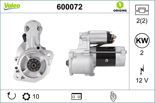 Démarreur VALEO ref. 600072