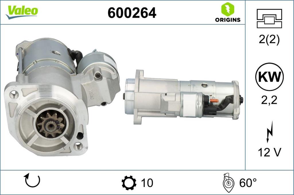 Motor de arranque (Arrancador) VALEO ref. 600264