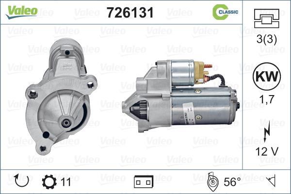 Démarreur VALEO 726131