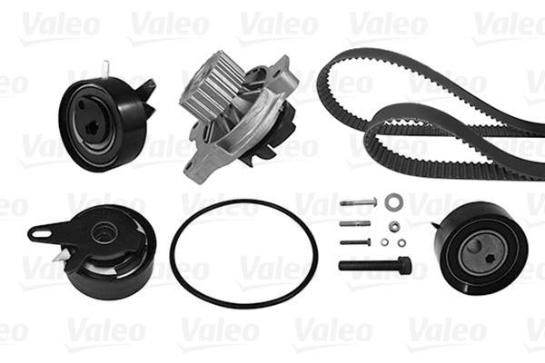 Pompe à eau + kit de courroie de distribution (Kit courroie de distribution) VALEO 614598