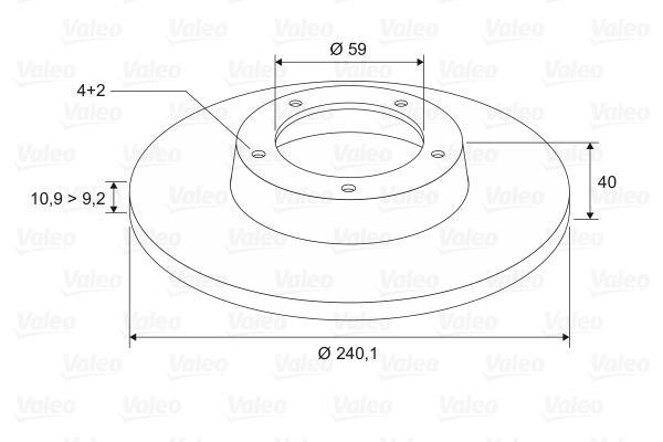 Disques de frein VALEO 186155