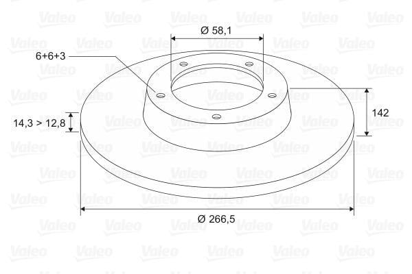 Disques de frein VALEO 186170