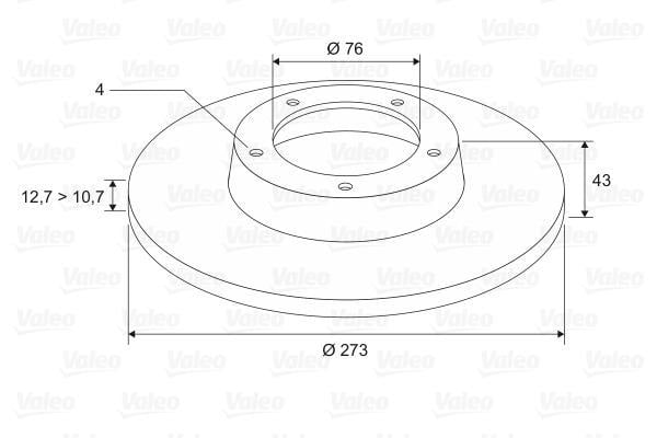 Disques de frein VALEO ref. 186202