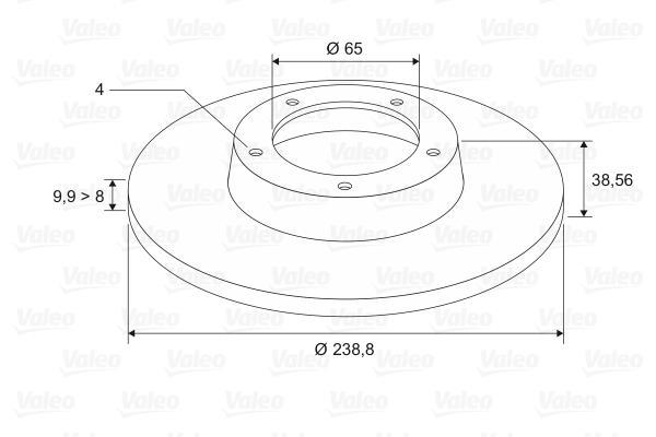 Disques de frein VALEO ref. 186249