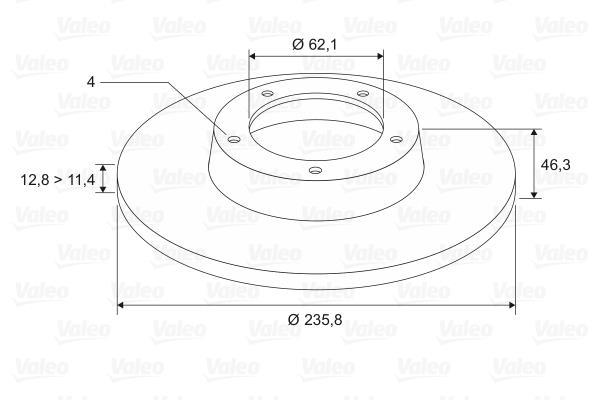 Disques de frein VALEO 186681