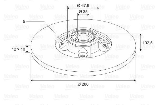 Disques de frein VALEO 197001