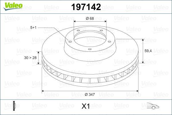 Disques de frein VALEO 197142