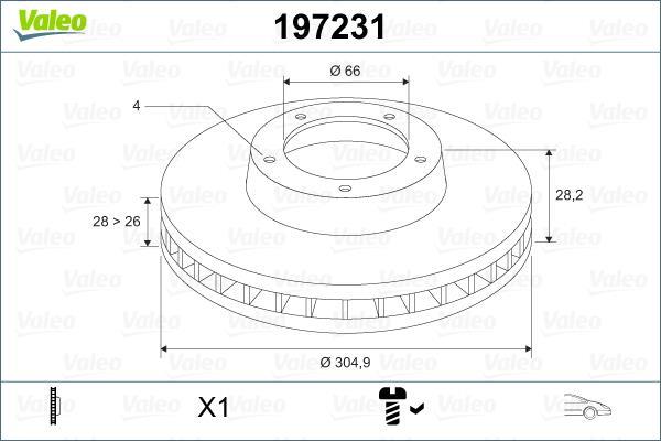 Disques de frein VALEO 197231