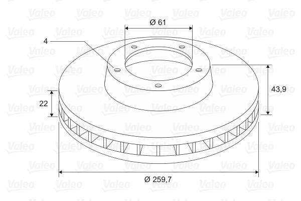 Disques de frein VALEO ref. 197588