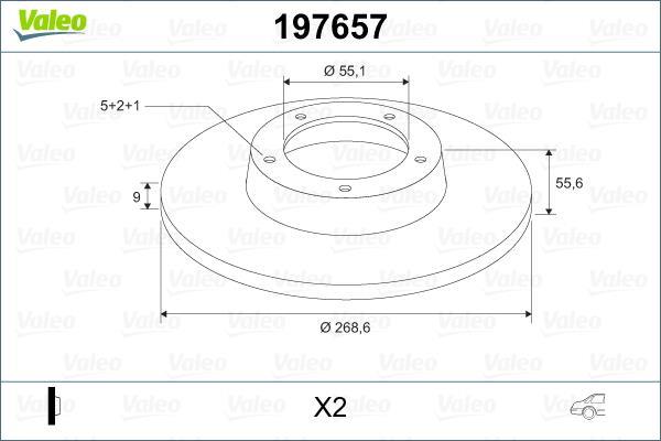 Disques de frein VALEO ref. 197657