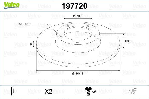 Disques de frein VALEO ref. 197720