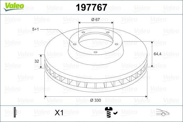 Disques de frein VALEO 197767