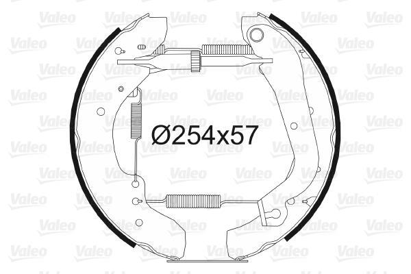 Kit de freins à tambours (Kit de frein arrière) VALEO 554565