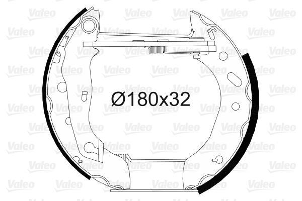 Kit de freins à tambours (Kit de frein arrière) VALEO 554718