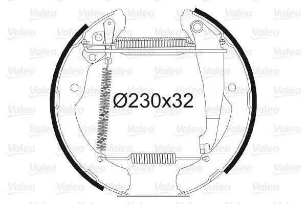 Kit de freins à tambours (Kit de frein arrière) VALEO 554731