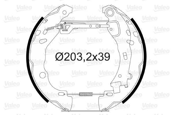 Kit de freins à tambours (Kit de frein arrière) VALEO 554803