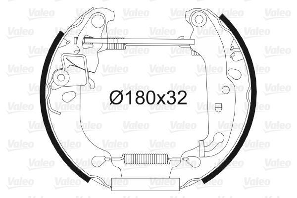 Kit de freins à tambours (Kit de frein arrière) VALEO 554826