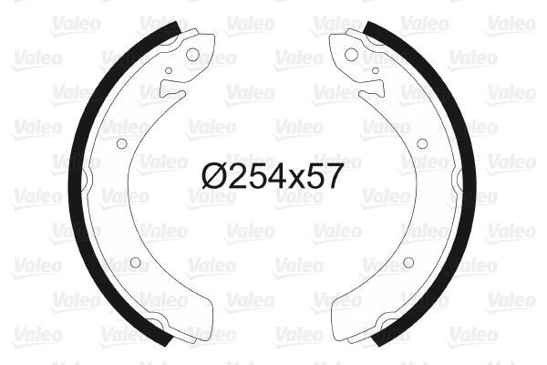 Jeu de 4 mâchoires de frein (Garniture de frein à tambour) VALEO 562025
