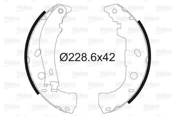 Jeu de 4 mâchoires de frein (Garniture de frein à tambour) VALEO 562646