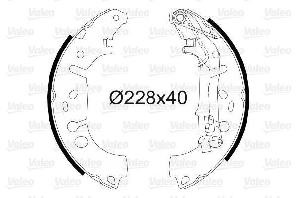Jeu de 4 mâchoires de frein (Garniture de frein à tambour) VALEO 564064