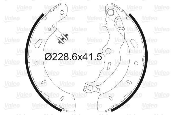 Jeu de 4 mâchoires de frein (Garniture de frein à tambour) VALEO 564140