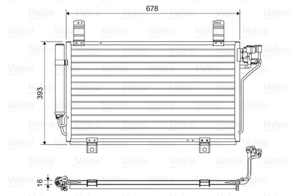 Condenseur, climatisation (Radiateur de climatisation) VALEO ref. 814048