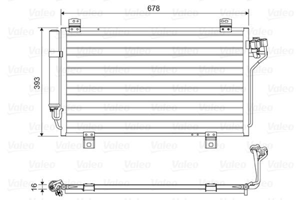 Condenseur, climatisation (Radiateur de climatisation) VALEO ref. 814195