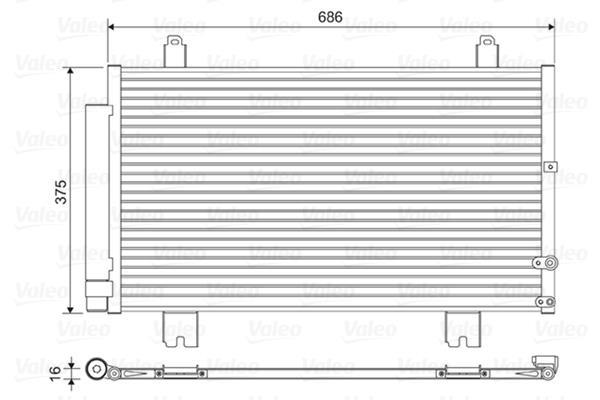 Condenseur, climatisation (Radiateur de climatisation) VALEO ref. 814451