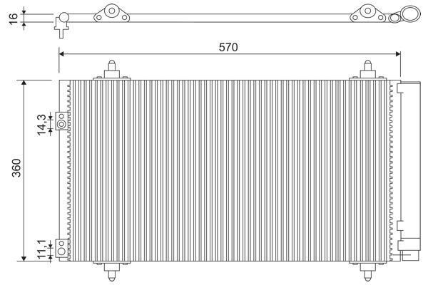 Condenseur, climatisation (Radiateur de climatisation) VALEO ref. 818171