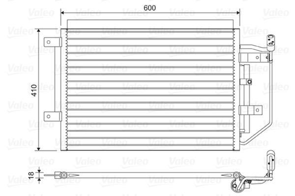 Condenseur, climatisation (Radiateur de climatisation) VALEO 822556