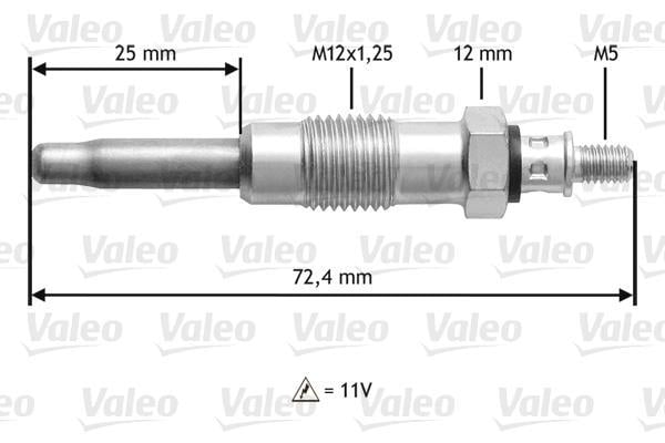 Bougie de préchauffage VALEO ref. 345100