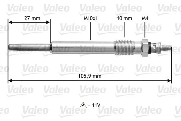 Bougie de préchauffage VALEO ref. 345103