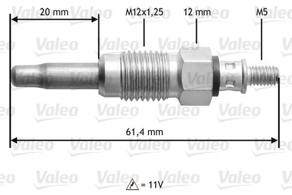 Bougie de préchauffage VALEO ref. 345108