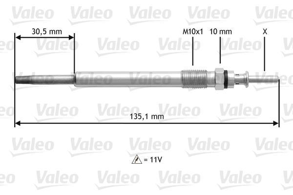 Bougie de préchauffage VALEO ref. 345112