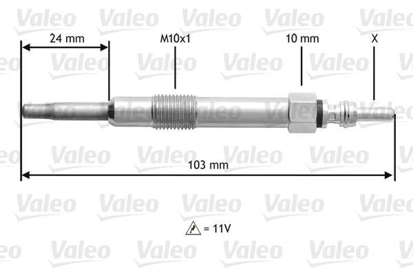 Bougie de préchauffage VALEO ref. 345114