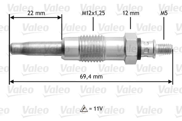Bougie de préchauffage VALEO ref. 345116