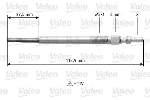 Bougie de préchauffage VALEO ref. 345118
