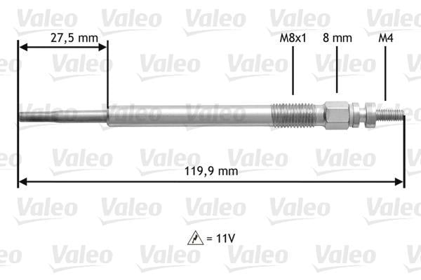 Bougie de préchauffage VALEO ref. 345123