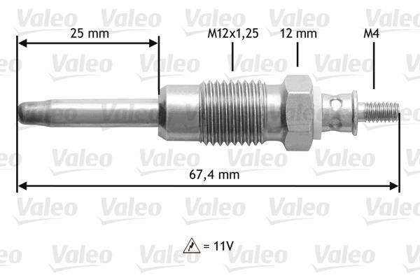 Bougie de préchauffage VALEO 345124