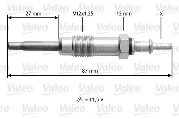 Bougie de préchauffage VALEO ref. 345151