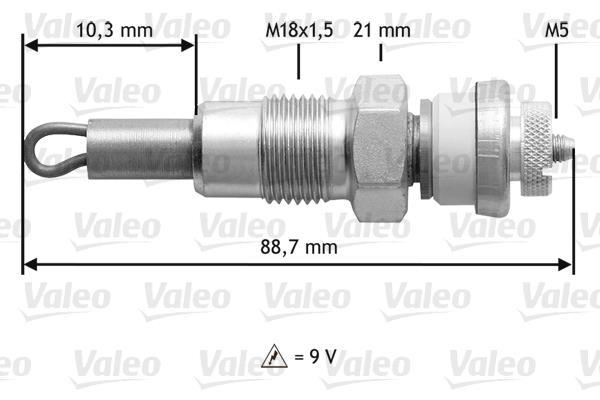 Bougie de préchauffage VALEO ref. 345156