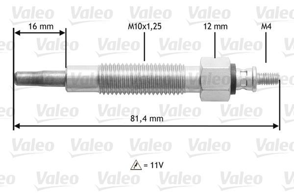 Bougie de préchauffage VALEO ref. 345186