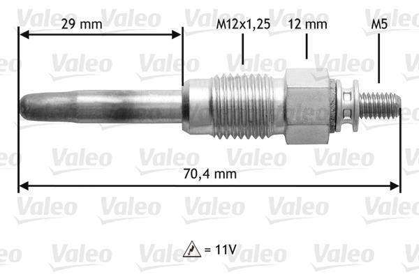 Bougie de préchauffage VALEO ref. 345190